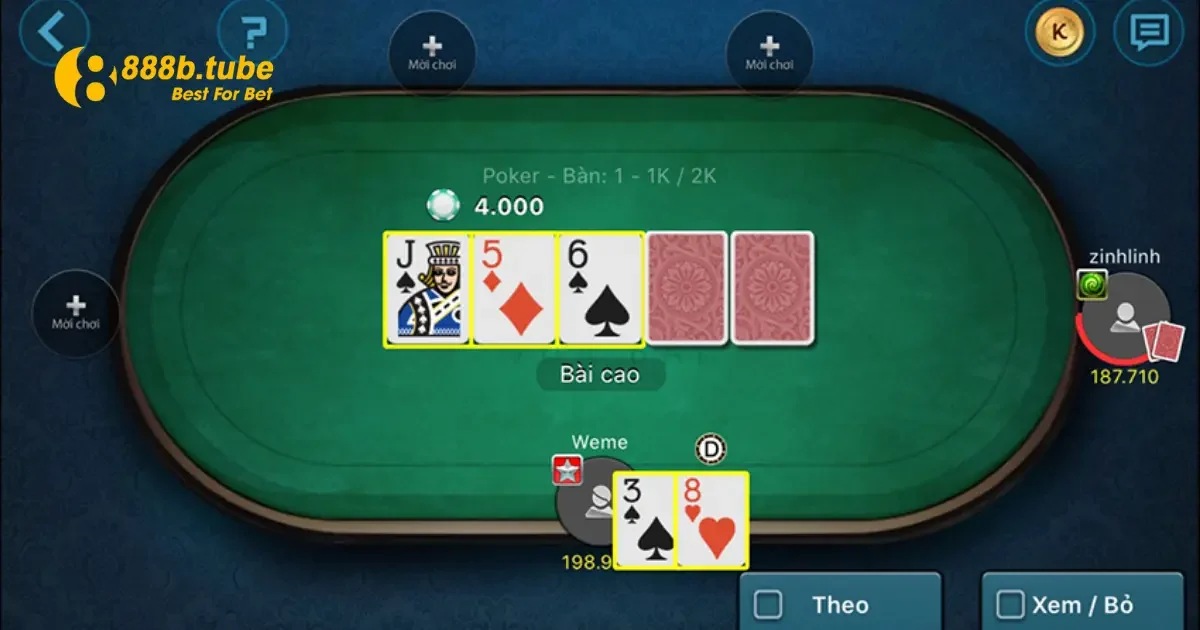 Game Bài Poker – Hướng Dẫn Chơi Online Tại Nhà Cái 888B 4 Hướng Dẫn Chơi Poker Online Dễ Hiểu Tại 888B