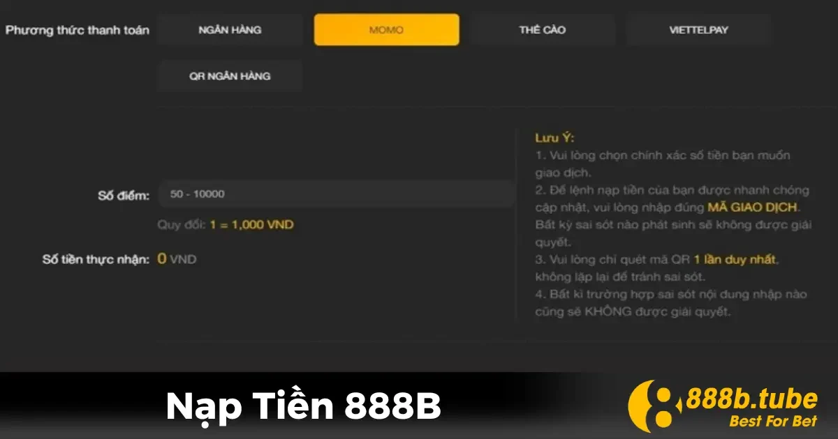 Nạp Tiền 888B - Giao Dịch Nhanh Với Phương Thức Đa Dạng 3 Xử lý các vấn đề thường gặp trong quá trình nạp tiền tại 888B